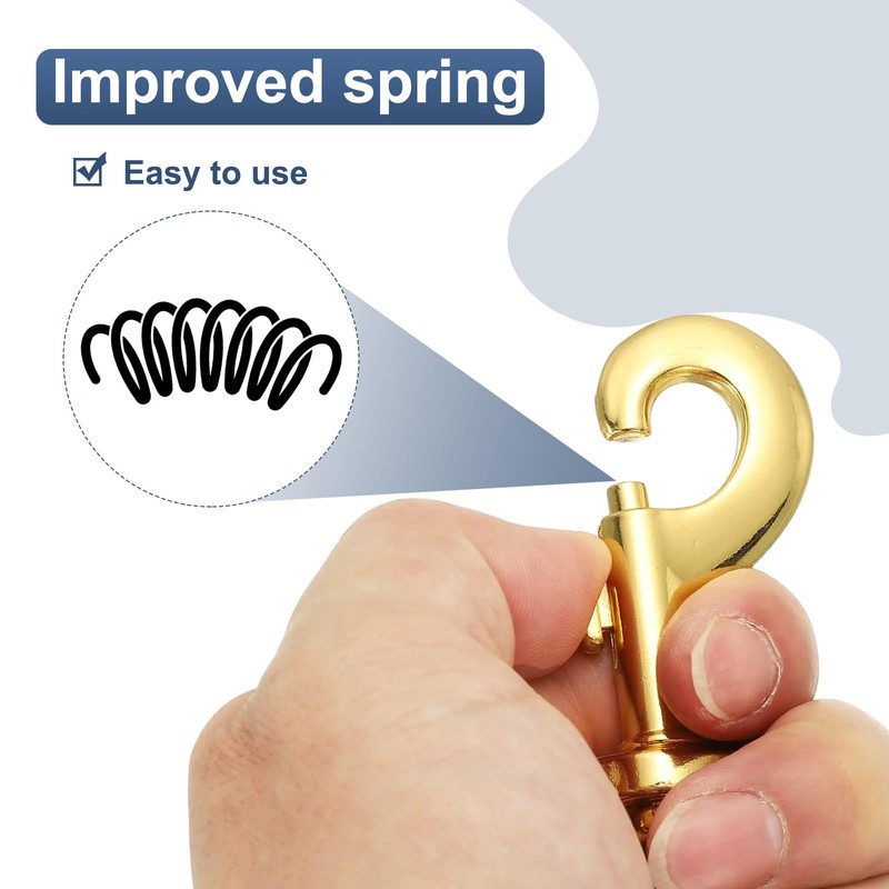 PATIKIL 6pcs Flake Swivel Snap Clip 2.7" Heavy Alloy Flora
