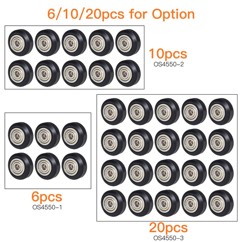 20pcs 3D Printer Parts POM Pulley Wheel 625zz Idler Pulley