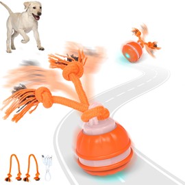 IOKHEIRA Intelligent Dog Toy - Interactive Dog Toy, Interactive Dog Toy Balls with Multiple Modes, Removable Electric Toy Balls (Orange)