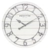 Presentime & Co Classic Farmhouse Shiplap Clock, 19.5 inch, Galvanized