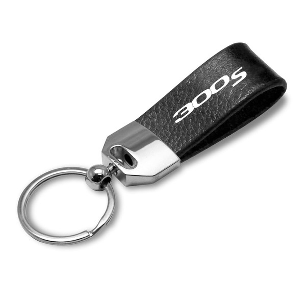 iPick Image for Chrysler 300S Black Real Leather Loop Strap