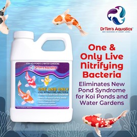 DrTim's Aquatics Koi Ponds One & Only Live Nitrifying Bacteria – Eliminate New Pond Syndrome for Fish and Water Gardens - Treats 240gal 16oz