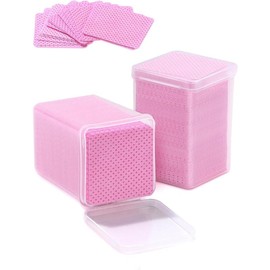 Lint Free Nail Wipes, 400 PCS Non-Woven Fabric Nail Cleaning Pads Pink Lash Extensions Cleaning Wipes Nail Salon Supplies (400 PCS) - Color: pink, Size: 400 PCS
