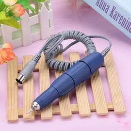 2.35 mm Electric Nail Milling Handle with Grinding Heads for Nail Manicure Machine, Forward and Reverse Direction, Nail Drill Handle Electric Nail Drill Made of Stainless Steel (Blue)