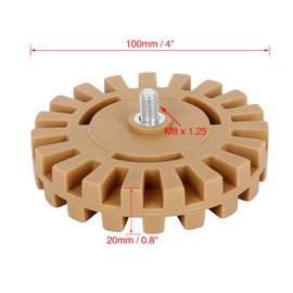 X AUTOHAUX 4" Car Rubber Eraser Wheel with Drill Adaptor Thickness 20mm