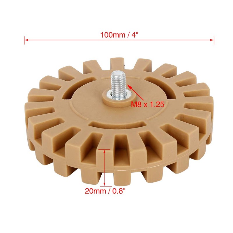 X AUTOHAUX 4" Car Rubber Eraser Wheel with Drill Adaptor