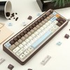 JOLINTAL 130 Keys Otter Coffee Theme Keycaps, Customized PBT Keycaps