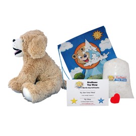 Make Your Own Stuffed Animal 16" "Goldie The Lab/Retriever - No Sew - Kit with Cute Backpack!