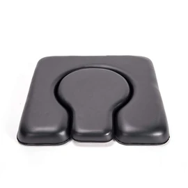 PU Commode Seat Cushion, Black Padded Cushion for Bedside Commodes, Chair, Shower Wheelchair, C Shape