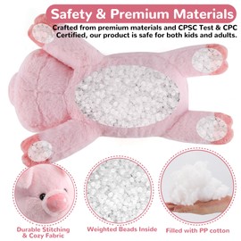 gnomantic Pig Weighted Stuffed Animals - 12 Inch 1.0 Pounds Weighted Plushies Pig - Small Plush Stuffed Animals Pillow - Cute Plush Toys Gifts for Kids & Adults