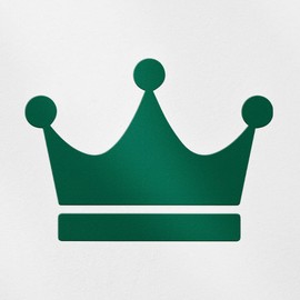 Transparent Decal Stickers Of Crown King Ruler Royalty (Green) Premium Waterproof Vinyl Decal Stickers For Laptop Phone Accessory Helmet Car Window Mug Tuber Cup Door Wall Decor USCSKUS878925GR090622