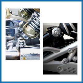 A ABSOPRO 4pcs 10mm Thread Dia Motorcycle Rear Shock Absorber Screw Nut Item Replacement