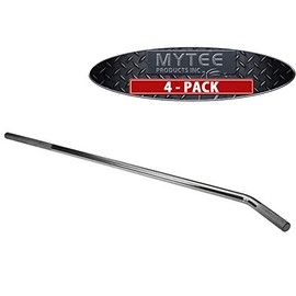 Mytee Products 4 Pack 39" Standard Winch Bar for Flatbed Trailer - Chrome Polished Steel Winch Bar with Non-Slip Handle - Strap Binder Bar for Flatbed Winches