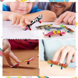 Mini Finger Skateboards Finger Skateboard Toys for Birthday Party Favors Gift Props Decoration (100) - Number of Items: 100