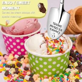 Funny Cousin Spoon Gifts for Girls Boys Cousin Birthday Gifts for Cousin Cousins Little Big Cousin Gift for Cousin Women Men Ice Cream Lover Gifts for Cousin Cousins Ice Cream Shovel Spoon