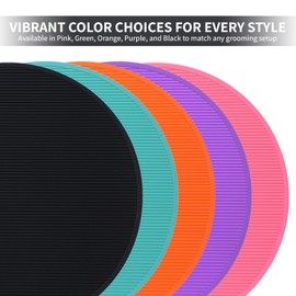 Pet Grooming Table Non-Slip Mat - Padded Mat for at-Home Grooming Dogs and Cats,Bathing Mat for Pets, Diameter: 22.4inch/57cm (Black, Diameter: 22.4inch/57cm)