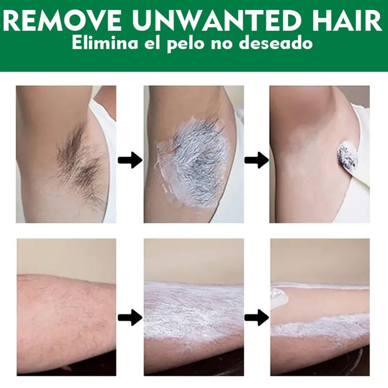 Hair Removal Cream for Women,Gentle Quick Depilatory Cream with Green