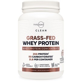 Type Zero Grass-Fed Whey Protein Concentrate (Milk Chocolate Flavored) 2 LBS - Gluten-Free, WPC