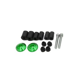 Partuto Pair Universal Aluminum Alloy 7/8 Inch Motorcycle Handlebar Grip Bar End Cap Green Replacement