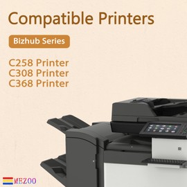 MEZOO TN-324 TN324 Toner Cartridge Compatible for A8DA130 A8DA430 A8DA330 A8DA230 Toner for Bizhub C258 C308 C368 (4 Pack, Black Cyan Magenta Yellow)