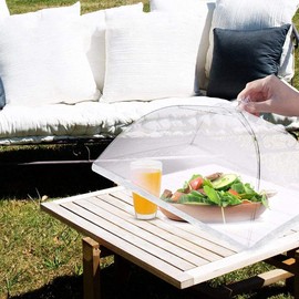 Food Cover Pop Up,3 PCS Popup Food Covers Mesh 14 Inch Collapsible Serving Tents Umbrella Food Domes for for Kitchen Outdoors Screen Tents Parties Picnics BBQ White