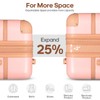 Mosslly Luggage Sets 3 Piece, Expandable 100% PC Hardshell Suitcase