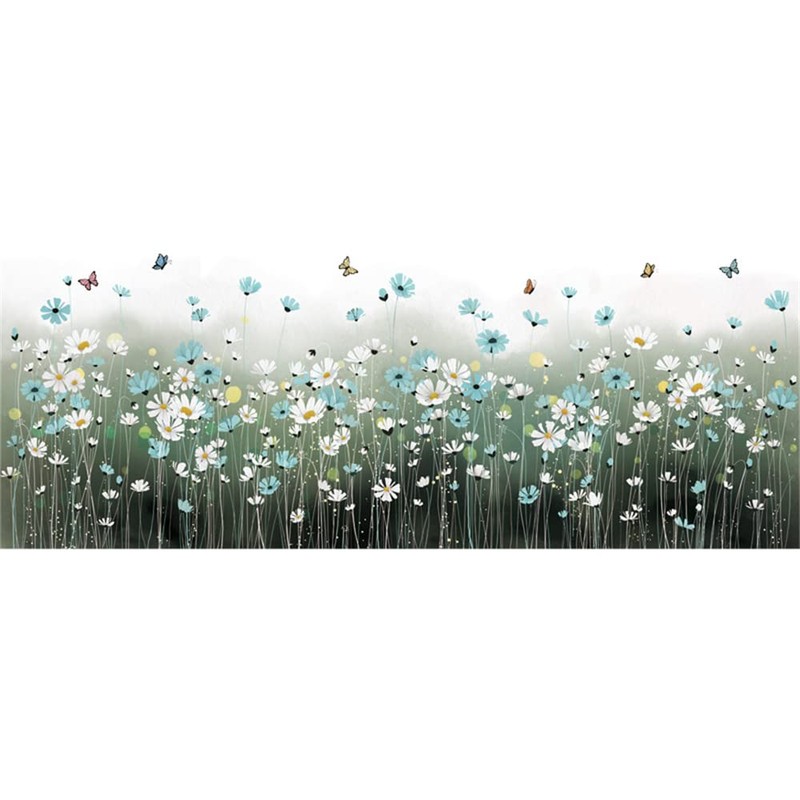 WOHAHA Wall Sticker, Plant, Stylish, Small, Daisy, Blue, White, Dancing
