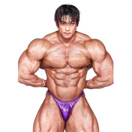 FIED Bodybuilding Posing Trunks – Handmade in Korea, Competition-Ready - HOLOGRAM The Purple (US, Alpha, Large, Regular, Regular, THE-PURPLE)