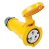 Trend 110V Yellow 32A In-Line Socket, Reliable Power Accessory for
