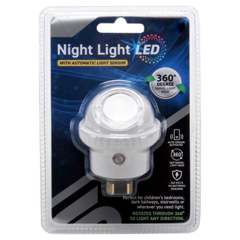 LED Night Light Plug in Auto Sensor Swivel Head