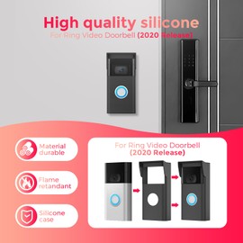 Silicone Case for Ring Video Doorbell 2nd Gen & Battery Doorbell Plus – Weatherproof, UV/Rain Resistant, Durable Protection Cover