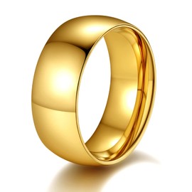 ChainsProMax Ring Men Size 11 Gold Plated Mens Wedding Bands