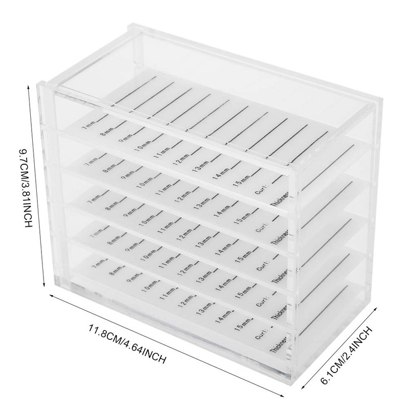 Eyelash Storage Box, 5 Layers Eyelash Extension Storage Box, Plastic
