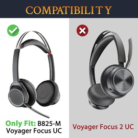 SOULWIT Protein Leather Headband Headband for Plantronics Voyager Focus B825/UC (Not Suitable for Voyager Focus UC2) Headphones, Easy DIY Installation