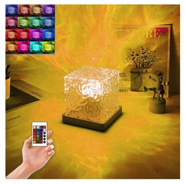 Ocean Galaxy Light Projector, 16 Color Water Ripple Lamp Projector with Remote Control, Projector Light Cube Lamp,Sensory Lamp for Living Room Bedroom Decor/Party Rooms