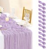 36x120 Inches Cheesecloth Table Runner Lavender Cheese Cloth Runner Elegant