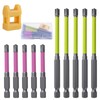 SPEEDWOX 10-teiliges magnetisches spezielles Schlitz-Schraubendreher-Bit-Set für Elektriker, Schlagschrauber-Bits, 1/4-Zoll-Sechskantschaft, Elektriker-Schlagschrauber-Bit-Set