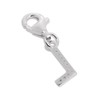 Small Sterling Silver & CZ Crystal Initial Letter L Clip-on