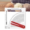Knitting Gauge Converter Double Sided Clear Scale Knitting Stitch Counting