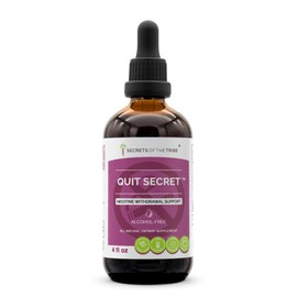 Quit Secret Alcohol-Free Extract, Licorice,Lungwort,Nutmeg,St. John's Wort. Glycerite Tincture (4 fl oz)