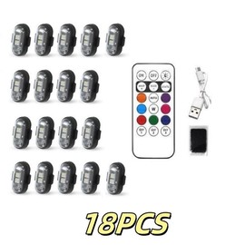 6/12/18/24 PCS LED Lights for Car, Car Accessories, RGB LED Strobe Lights,¬†Car LED Lights,  Rechargeable Night Warning Light,¬†Ambient Lighting for Car Decor, Flashing Light for Car, Motorcycle, Bike, Truck Multifunctional Rechargeable:_18 PCS