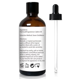 gm gumili GM Gumili Patchouli Essential Oil - 100% Pure Natural Patchouli Oil for Aromatherapy, Skin & Perfume Making - Undiluted for Diffusers, Gifts - 100ml (3.38 Fl Oz)