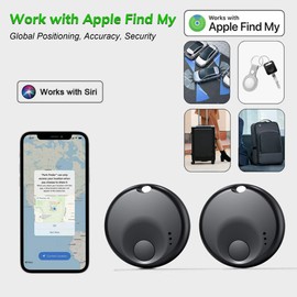 Tracker Air Tag-4 Pack - Smart Bluetooth Tracker, Works with Apple Find My APP (iOS Only, Not for Android), Smart Air Tag Keys Finder and Item Locator for Keys, Bags, Luggage, Pets and Wallet