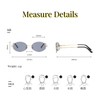 OSAGAMA Mode Sonnenbrille Kleine Ovale Randlose Brille für Damen Herren