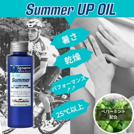 Massage Oil (Iname Sports Aroma) Summer Mint Scent (100% Jojoba Oil), Pre-Race, Pre-Exercise, Warming Up, Genuine Product, 1.1 fl oz (30 ml), Bottle, Aroma Oil