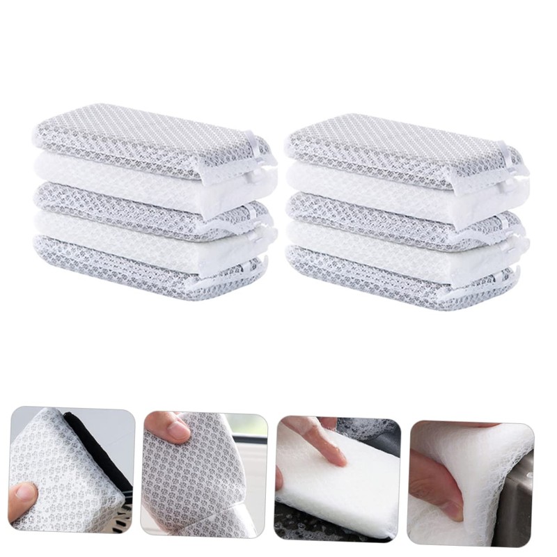 Baluue 10pcs Dish Washing Sponge Pads Kitchen Scrub Sponge Dishcloth