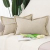 Madizz Set of 2 Linen Cushion Covers with Wide Edge,