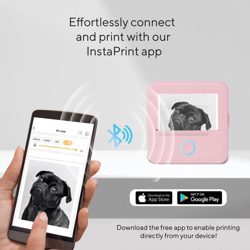 Core Innovations Wireless Mini Portable Inkless Thermal Printer & LabelMaker