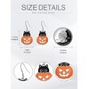 Pumpkin Earrings for Women 925 Sterling Silver Cat Halloween Dangle