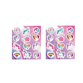 6 X Unicorn Sticker Sheets Kids Girls Party Bags Fillers Pinata Decoration Art & Craft Toys